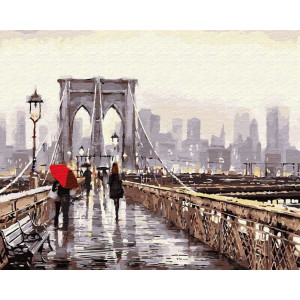 Картина по номерам "Прогулка по мосту"