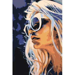 Картина по номерам "Девушка блондинка в очках"