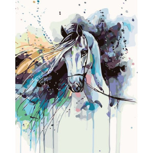 Картина по номерам "Лошадь в красках"