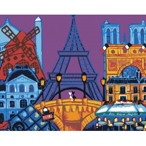 Картина по номерам "Романтика Парижа"