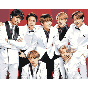 Картина по номерам "Корейская K-POP группа BTS"