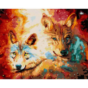 Картина по номерам "Призрачные волки"