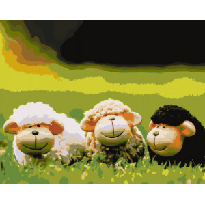Картина по номерам "Три овечки"