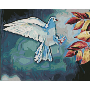 Картина по номерам "Белый голубь"