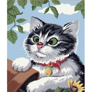 Картина по номерам "Любопытный котенок"