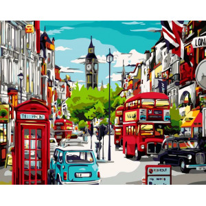 Картина по номерам "На улицах Лондона"