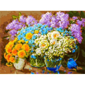 Картина по номерам "Весенние цветы"