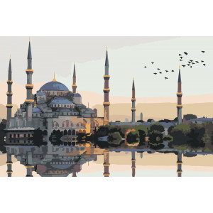 Картина по номерам "Голубая мечеть (Султанахмет) в Стамбуле"