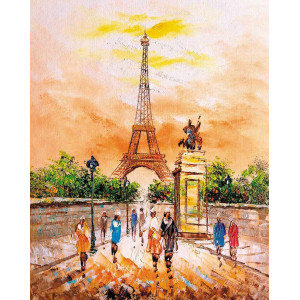 Картина по номерам "Прогулка по теплому Парижу"