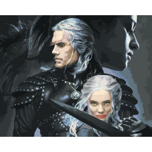 Картина по номерам "Ведьмак: Геральт, Цири и Йеннифэр"