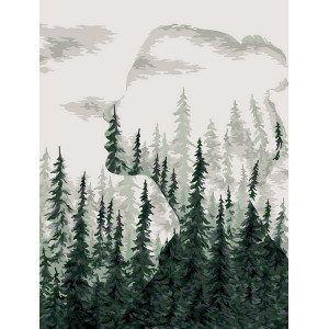 Картина по номерам "Тень леса"