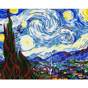 Картина по номерам "Ван Гог. Звездная ночь"
