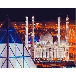 Картина по номерам "Мечеть Хазрет Султан, м. Нур-Султан"