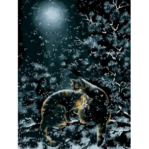 Картина по номерам "Любовь под снегом"