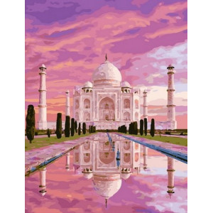 Картина по номерам "Тадж-Махал в розовом закате"