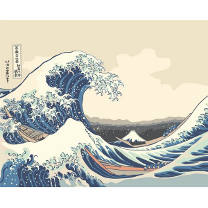 Картина по номерам "Кацусика Хокусай, Большая волна в Канагаве"