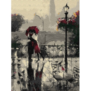 Картина по номерам "Дождливое свидание"