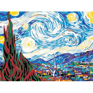 Картина по номерам "Звездная ночь Ван Гог"