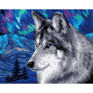 Картина по номерам "Волк в лесу"