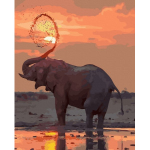 Картина по номерам "Африканский слон"