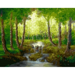 Картина по номерам "Лесной ручей"
