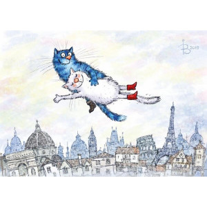 Картина по номерам "Воздушные коты"