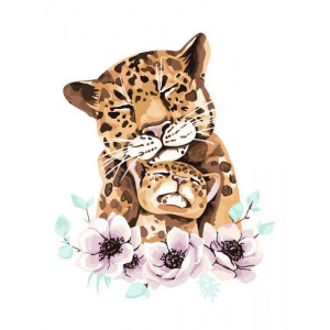 Картина по номерам "Леопардова ніжність"