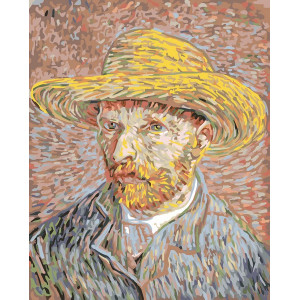 Картина по номерам "Винсент ван Гог, Автопортрет в соломенной шляпе"