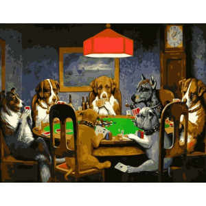 Картина по номерам "Собачий покер"