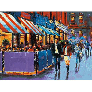 Картина по номерам "Вечер в городском кафе"
