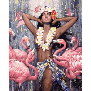 Картина по номерам "Гавайская танцовщица"