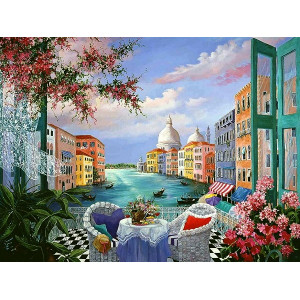 Картина по номерам "Вид из окна. Венеция"