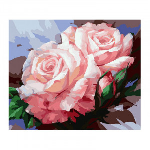 Картина по номерам "Нежные Розы"