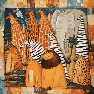 Картина по номерам "Животные Африки"
