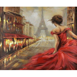 Картина по номерам "Ночная Улица Парижа"