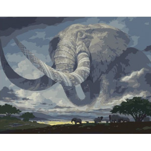 Картина по номерам "Бог слон"