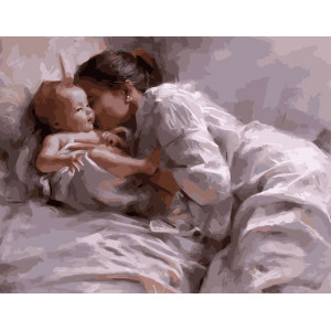 Картина по номерам "Мати з дитиною"