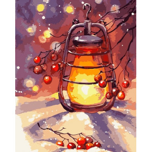 Картина по номерам "Зимовий ліхтар"