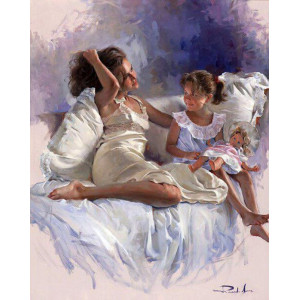 Картина по номерам "Мать с дочкой"