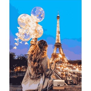 Картина по номерам "Вечерние огни Парижа"