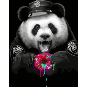 Картина по номерам "Полицейский панда"
