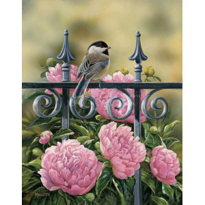 Картина по номерам "Птичка на заборе"
