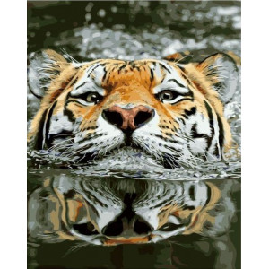 Картина по номерам "Тигр в воде"