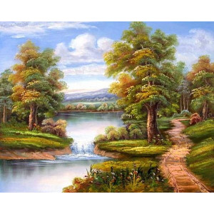 Картина по номерам "Речной водопад"