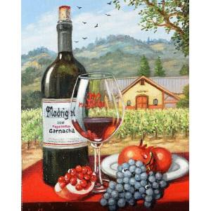Картина по номерам "Фрукты и вино"