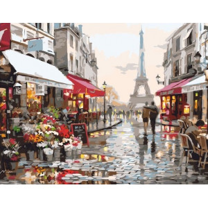 Картина по номерам "Прогулка по Парижу"
