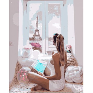 Картина по номерам "Париж в окне"