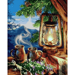 Картина по номерам "Рождественский чай"