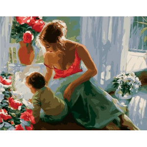 Картина по номерам "Любящая мать"