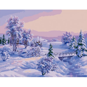 Картина по номерам "Зимнее утро"